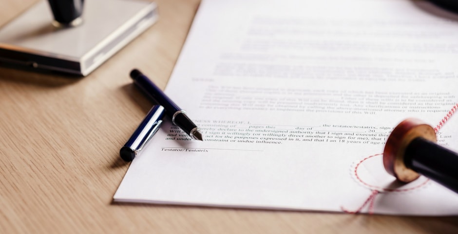 Signatura del testament per rebre pla de pensions