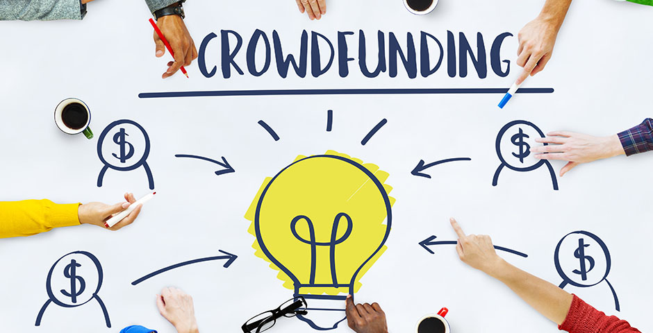 Il·lustració sobre com funciona el crowdfunding