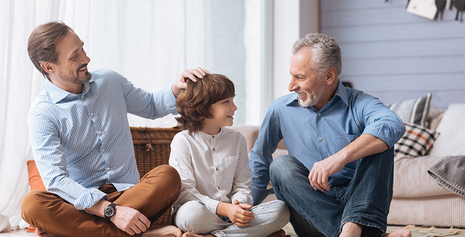 Tres generaciones de una misma familia