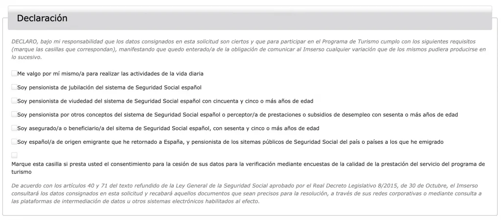 Cómo inscribirse en el IMSERSO vía online paso a paso 
